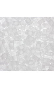 Miyuki half tila 5x2.4mm beads - Crystal matted HTL-131F